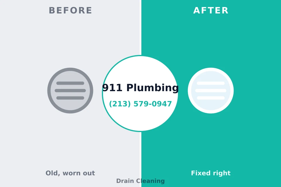 Before and after: plumbing repair Mystic, CT